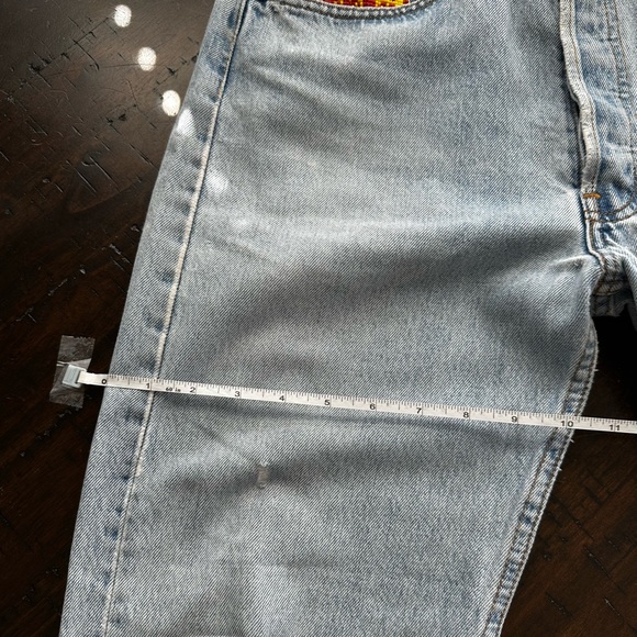 VINTAGE Buzz 18 Reworked Levi’s 501s - Beaded Embellished Jeans from the 90s - Picture 10 of 16